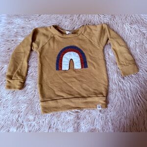 Lulu and Roo/Little Road Co. Rainbow Mustard Yellow Sweater 3T